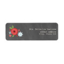 Search for red and blue wedding return address labels Flowers