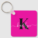 Search for hot pink keychains Monogrammed
