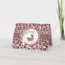 Recherche de guépard rose vœux cartes Empreinte de léopard