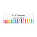 Search for crayon return address labels Teacher