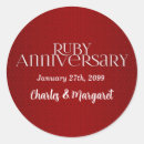 Search for ruby anniversary wedding stickers Couple