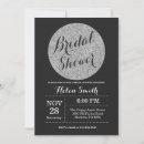 Search for black and silver bridal shower invitations Glitter