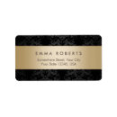 Search for black damask return address labels Pattern