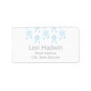 Search for blue snowflake return address labels Watercolor
