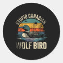 Search for funny canadian stickers Wolf bird