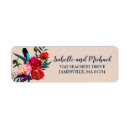 Search for blue red return address labels Bridal shower