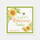 Search for happy retirement napkins Watercolor