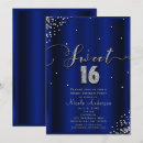 Search for royal blue silver sweet 16 invitations Elegant