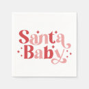 Search for retro christmas napkins Santa baby