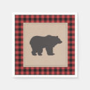 Search for red and black napkins Lumberjack