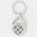 Search for blue floral pattern keychains Petals
