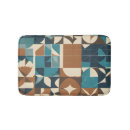 Search for teal and brown bathroom accessories Geometric