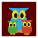 Search for whimsical owl posters Green