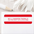 Search for classic red and white return address labels Modern