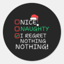 Search for no regrets stickers Merry christmas