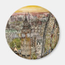 Search for world cities magnets Watercolor