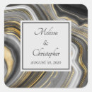 Search for modern gold wedding stickers Black and white