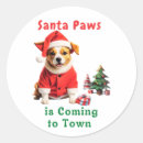 Search for christmas paw print stickers Santa paws
