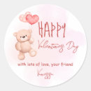 Search for valentines day teddy bear stickers Pink