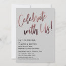 Search for rose gold and grey wedding invitations Minimal