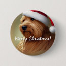 Recherche de noël de terrier badges Drôle