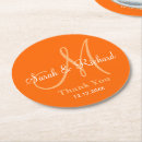 Search for orange coasters Monogrammed