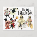 Recherche de visage de chat cartes postales Noir