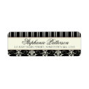Search for black damask return address labels Vintage
