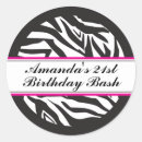 Search for hot pink and black zebra stickers For her