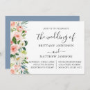 Search for dusty blue and blush pink wedding invitations Vintage