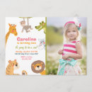 Search for zoo 1st birthday invitations Safari party