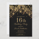 Recherche de gold 16ans anniversaire invitations Étincelant