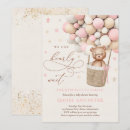 Search for bear baby girl shower invitations Beary cute baby