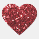 Search for heart glitter stickers Red