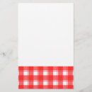Search for gingham pattern stationery paper Red