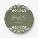 Recherche de olive green paper plates Fête d'anniversaire