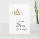 Search for queen for a day birthday cards Cute