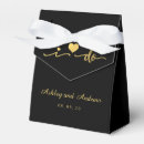 Search for black and gold favour boxes Bride and groom