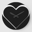 Recherche de coeur noir horloges Noir et blanc
