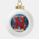 Search for letter n ornaments Initial
