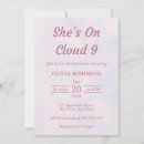 Search for clouds bridal shower invitations Girly chic trendy modern