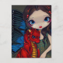 Search for fairy painting postcards Red