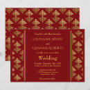 Search for red damask wedding invitations Classy