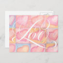 Search for love romantic postcards Pink