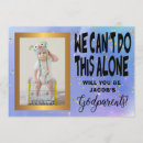 Search for godparents proposal invitations Watercolor