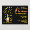 Search for champagne 21st birthday invitations Celebration