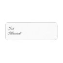 Search for married couple return address labels Bride and groom