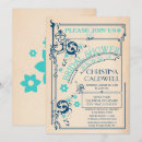 Search for aqua bridal shower invitations Vintage