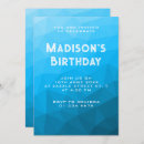 Recherche de bleu cyan invitations Moderne