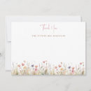 Search for wild flowers thank you cards Watercolor floral